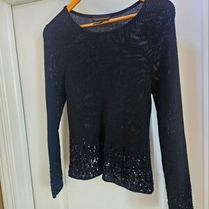 Elegant Ladies Embellished Long Sleeve Top